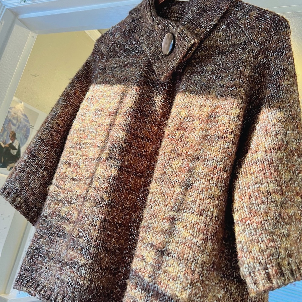 brown knit cardigan/shawl